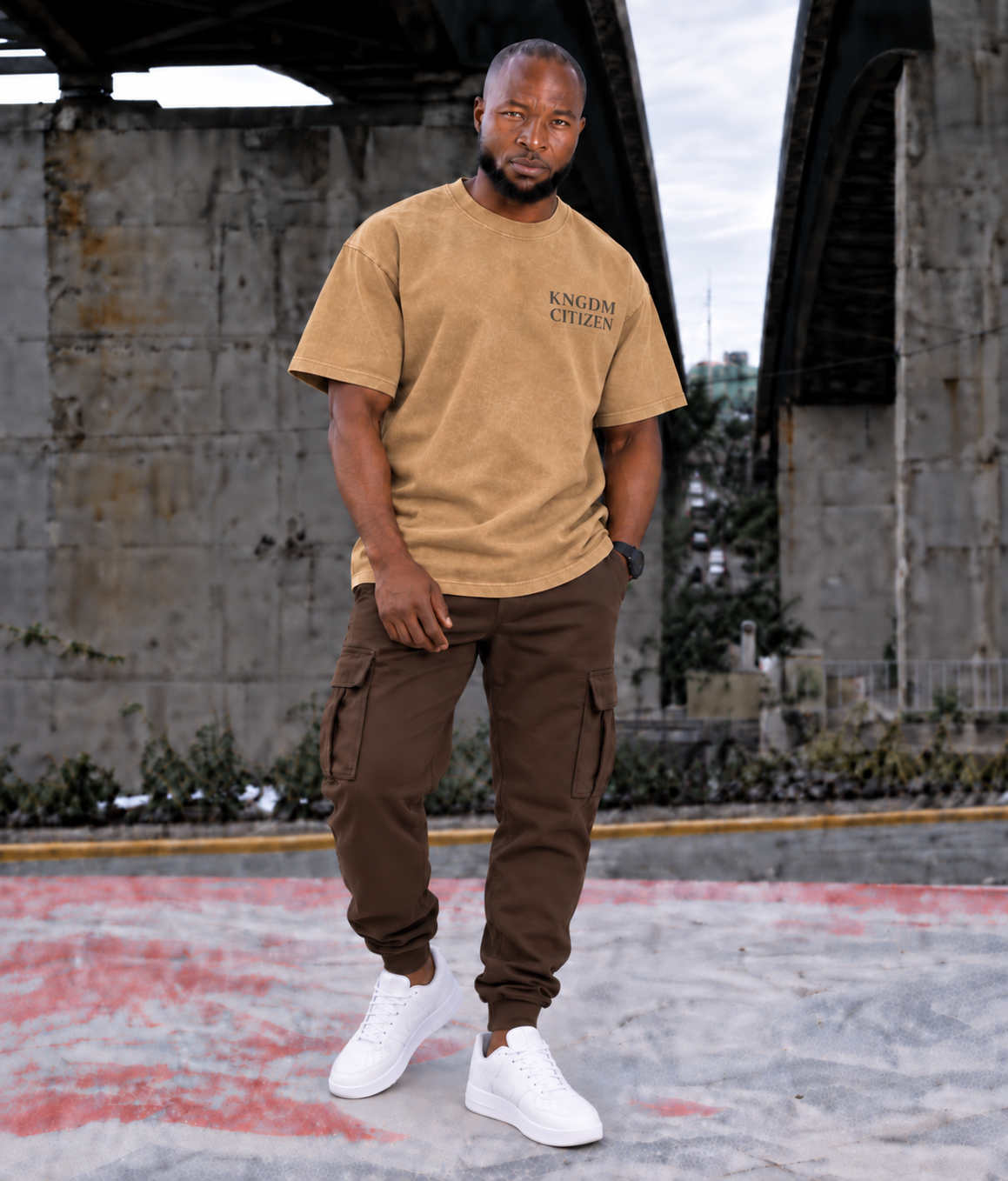 KNGDM Citizen Oversized T-Shirt (Light Brown)